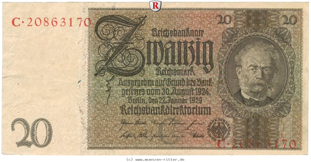 Klicken Sie auf das Bild um es auf Ihrem Rechner zu speichern deutsche-reichsbank-1924-1945-20-reichsmark/10565.jpg