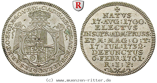 Klicken Sie auf das Bild um es auf Ihrem Rechner zu speichern deutscher-orden-clemens-august-von-bayern-konventionsgroschen/69125.jpg