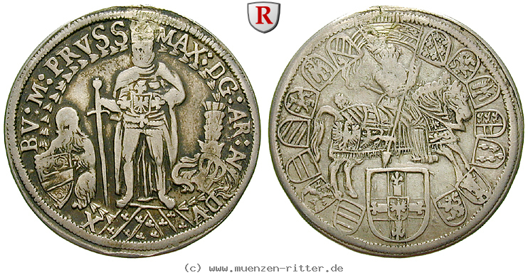Klicken Sie auf das Bild um es auf Ihrem Rechner zu speichern deutscher-orden-maximilian-von-oesterreich-1-4-taler/46962.jpg