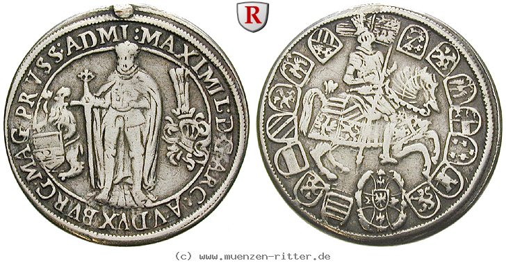 Klicken Sie auf das Bild um es auf Ihrem Rechner zu speichern deutscher-orden-maximilian-von-oesterreich-1-4-taler/75889.jpg