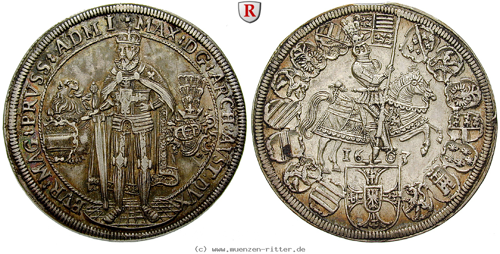 Klicken Sie auf das Bild um es auf Ihrem Rechner zu speichern deutscher-orden-maximilian-von-oesterreich-reichstaler/92219.jpg