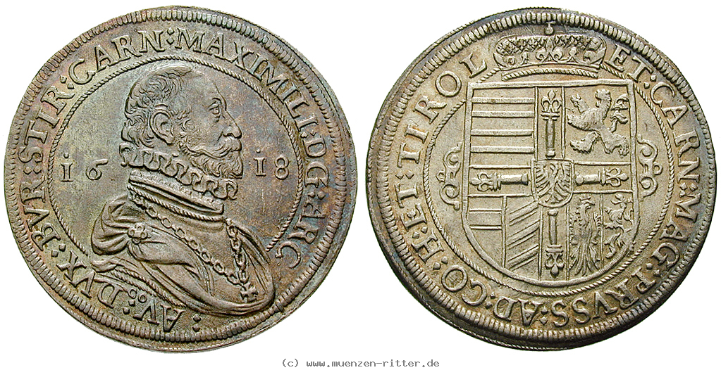 Klicken Sie auf das Bild um es auf Ihrem Rechner zu speichern deutscher-orden-maximilian-von-oesterreich-taler/72376.jpg