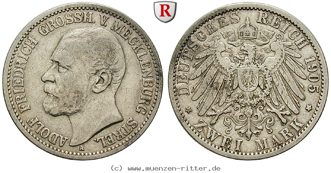 Klicken Sie auf das Bild um es auf Ihrem Rechner zu speichern deutsches-kaiserreich-adolf-friedrich-v-2-mark/102864.jpg