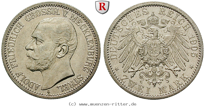 Klicken Sie auf das Bild um es auf Ihrem Rechner zu speichern deutsches-kaiserreich-adolf-friedrich-v-2-mark/103996.jpg