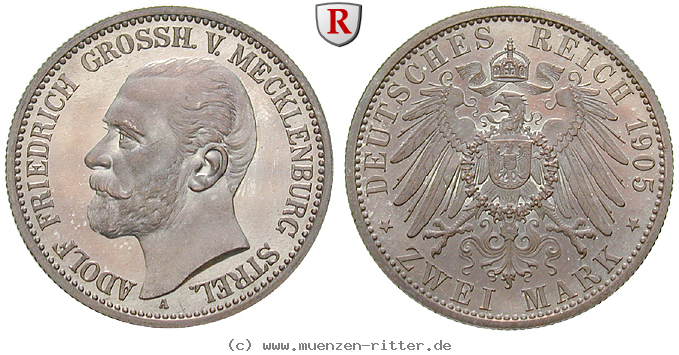 Klicken Sie auf das Bild um es auf Ihrem Rechner zu speichern deutsches-kaiserreich-adolf-friedrich-v-2-mark/26672.jpg