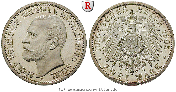 Klicken Sie auf das Bild um es auf Ihrem Rechner zu speichern deutsches-kaiserreich-adolf-friedrich-v-2-mark/84845.jpg