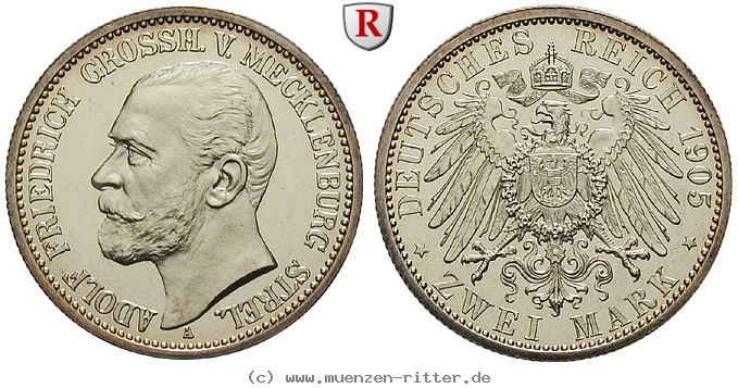 Klicken Sie auf das Bild um es auf Ihrem Rechner zu speichern deutsches-kaiserreich-adolf-friedrich-v-2-mark/93543.jpg