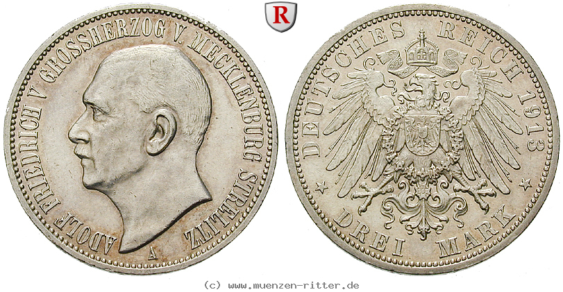 Klicken Sie auf das Bild um es auf Ihrem Rechner zu speichern deutsches-kaiserreich-adolf-friedrich-v-3-mark/43184.jpg