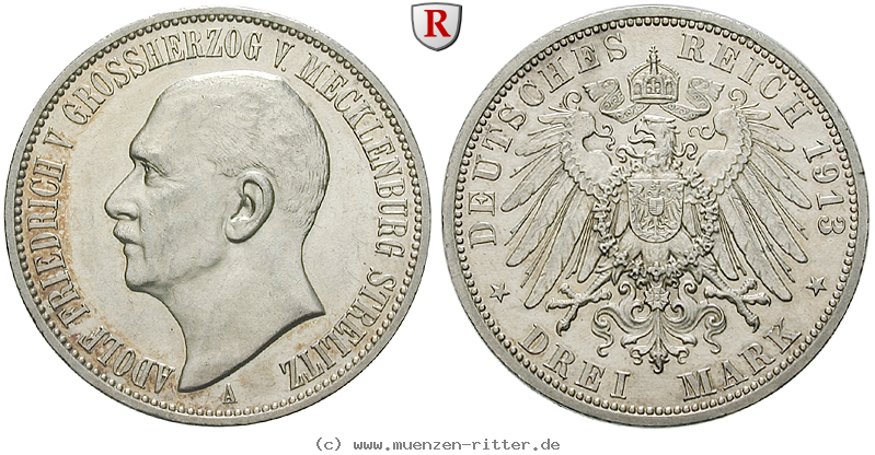 Klicken Sie auf das Bild um es auf Ihrem Rechner zu speichern deutsches-kaiserreich-adolf-friedrich-v-3-mark/68179.jpg