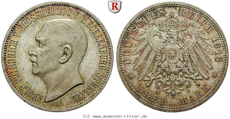 Klicken Sie auf das Bild um es auf Ihrem Rechner zu speichern deutsches-kaiserreich-adolf-friedrich-v-3-mark/90476.jpg