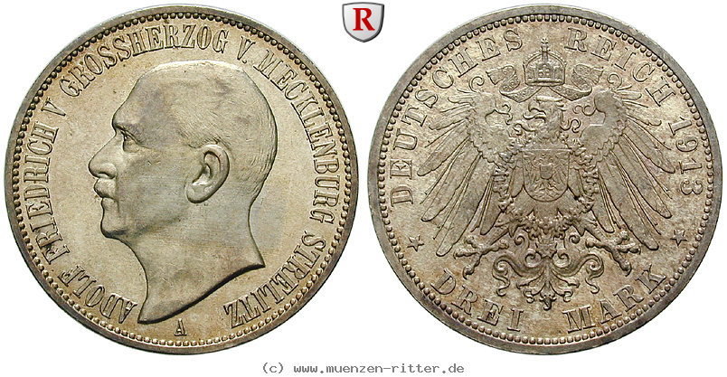 Klicken Sie auf das Bild um es auf Ihrem Rechner zu speichern deutsches-kaiserreich-adolf-friedrich-v-3-mark/92574.jpg