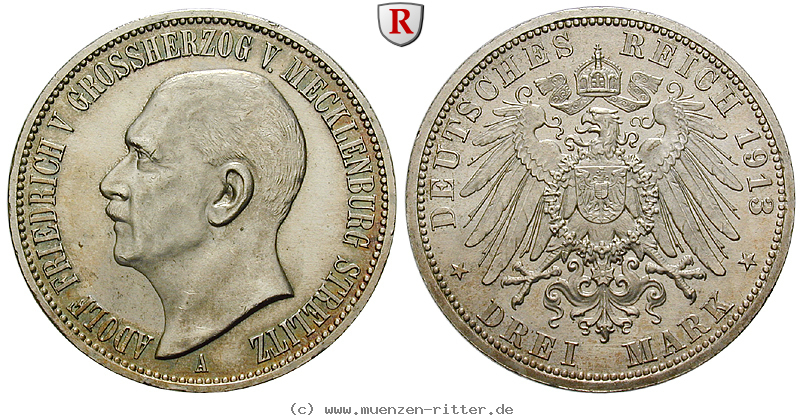 Klicken Sie auf das Bild um es auf Ihrem Rechner zu speichern deutsches-kaiserreich-adolf-friedrich-v-3-mark/98122.jpg