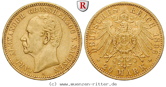 Klicken Sie auf das Bild um es auf Ihrem Rechner zu speichern deutsches-kaiserreich-carl-alexander-20-mark/71585.jpg