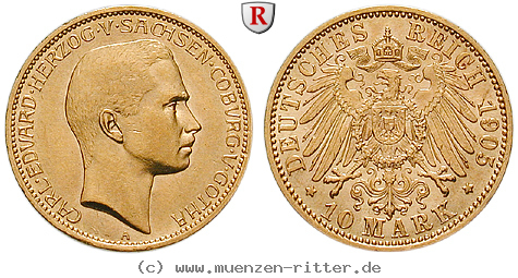 Klicken Sie auf das Bild um es auf Ihrem Rechner zu speichern deutsches-kaiserreich-carl-eduard-10-mark/102649.jpg
