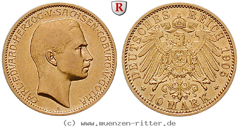 Klicken Sie auf das Bild um es auf Ihrem Rechner zu speichern deutsches-kaiserreich-carl-eduard-10-mark/102650.jpg