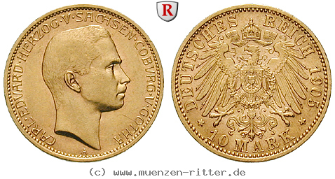 Klicken Sie auf das Bild um es auf Ihrem Rechner zu speichern deutsches-kaiserreich-carl-eduard-10-mark/57967.jpg