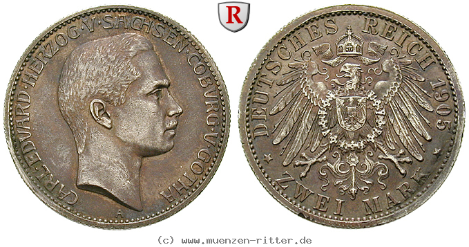 Klicken Sie auf das Bild um es auf Ihrem Rechner zu speichern deutsches-kaiserreich-carl-eduard-2-mark/103990.jpg
