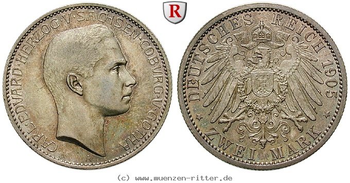 Klicken Sie auf das Bild um es auf Ihrem Rechner zu speichern deutsches-kaiserreich-carl-eduard-2-mark/90544.jpg