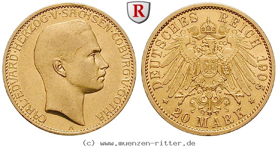 Klicken Sie auf das Bild um es auf Ihrem Rechner zu speichern deutsches-kaiserreich-carl-eduard-20-mark/64064.jpg