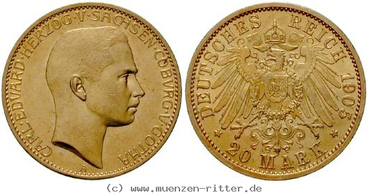 Klicken Sie auf das Bild um es auf Ihrem Rechner zu speichern deutsches-kaiserreich-carl-eduard-20-mark/ejae10559.jpg