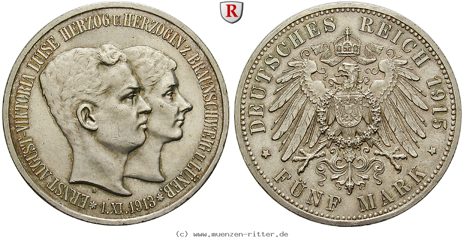 Klicken Sie auf das Bild um es auf Ihrem Rechner zu speichern deutsches-kaiserreich-ernst-august-5-mark/102732.jpg