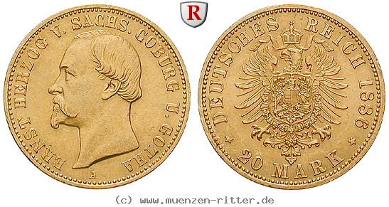 Klicken Sie auf das Bild um es auf Ihrem Rechner zu speichern deutsches-kaiserreich-ernst-ii-20-mark/100012.jpg