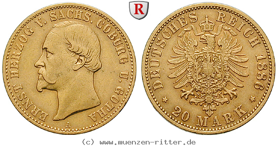 Klicken Sie auf das Bild um es auf Ihrem Rechner zu speichern deutsches-kaiserreich-ernst-ii-20-mark/102938.jpg