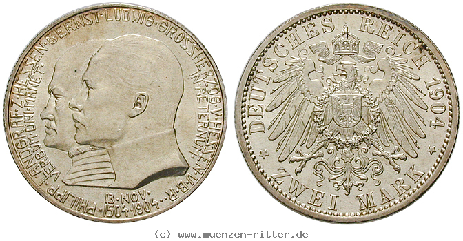 Klicken Sie auf das Bild um es auf Ihrem Rechner zu speichern deutsches-kaiserreich-ernst-ludwig-2-mark/19189.jpg