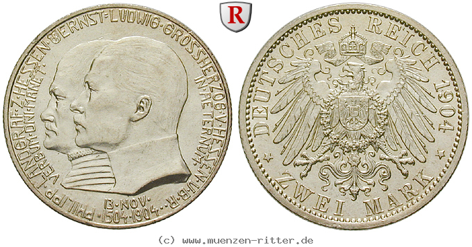 Klicken Sie auf das Bild um es auf Ihrem Rechner zu speichern deutsches-kaiserreich-ernst-ludwig-2-mark/26660.jpg