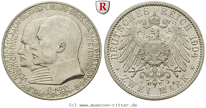 Klicken Sie auf das Bild um es auf Ihrem Rechner zu speichern deutsches-kaiserreich-ernst-ludwig-2-mark/60255.jpg