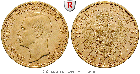 Klicken Sie auf das Bild um es auf Ihrem Rechner zu speichern deutsches-kaiserreich-ernst-ludwig-20-mark/103362.jpg