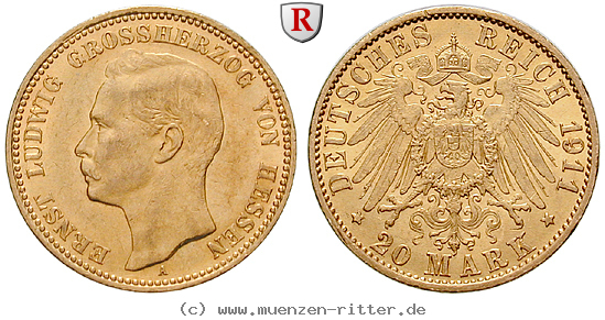 Klicken Sie auf das Bild um es auf Ihrem Rechner zu speichern deutsches-kaiserreich-ernst-ludwig-20-mark/27173.jpg