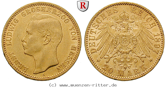 Klicken Sie auf das Bild um es auf Ihrem Rechner zu speichern deutsches-kaiserreich-ernst-ludwig-20-mark/33097.jpg