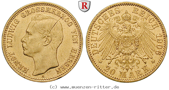 Klicken Sie auf das Bild um es auf Ihrem Rechner zu speichern deutsches-kaiserreich-ernst-ludwig-20-mark/83653.jpg