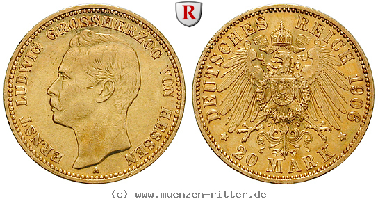 Klicken Sie auf das Bild um es auf Ihrem Rechner zu speichern deutsches-kaiserreich-ernst-ludwig-20-mark/95580.jpg