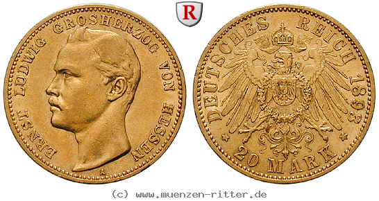 Klicken Sie auf das Bild um es auf Ihrem Rechner zu speichern deutsches-kaiserreich-ernst-ludwig-20-mark/95775.jpg