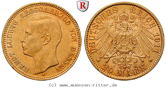 Klicken Sie auf das Bild um es auf Ihrem Rechner zu speichern deutsches-kaiserreich-ernst-ludwig-20-mark/95777.jpg