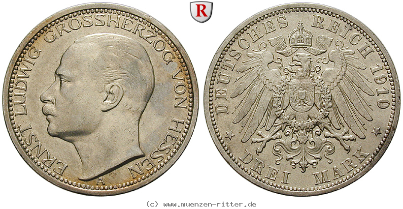 Klicken Sie auf das Bild um es auf Ihrem Rechner zu speichern deutsches-kaiserreich-ernst-ludwig-3-mark/101610.jpg