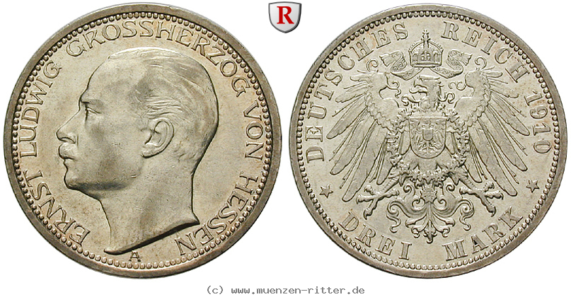 Klicken Sie auf das Bild um es auf Ihrem Rechner zu speichern deutsches-kaiserreich-ernst-ludwig-3-mark/101611.jpg