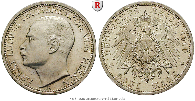 Klicken Sie auf das Bild um es auf Ihrem Rechner zu speichern deutsches-kaiserreich-ernst-ludwig-3-mark/102794.jpg
