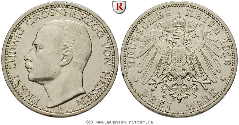Klicken Sie auf das Bild um es auf Ihrem Rechner zu speichern deutsches-kaiserreich-ernst-ludwig-3-mark/89411.jpg
