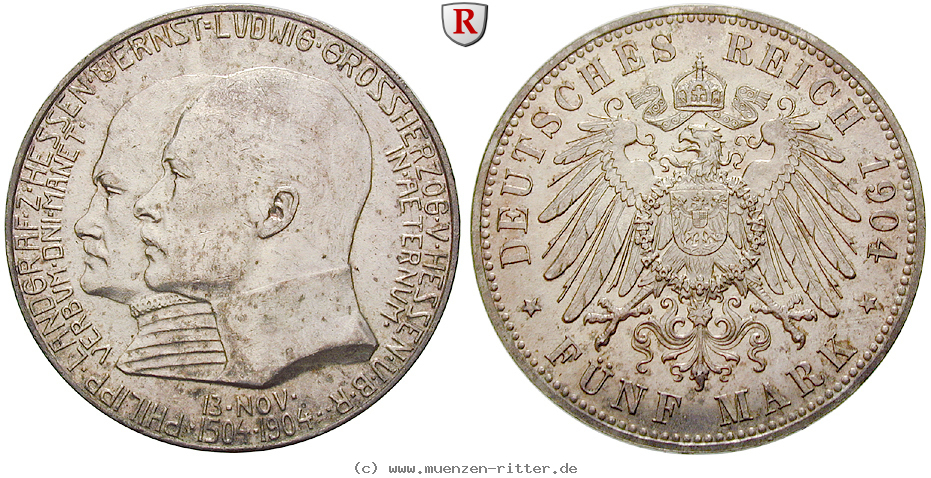 Klicken Sie auf das Bild um es auf Ihrem Rechner zu speichern deutsches-kaiserreich-ernst-ludwig-5-mark/26659.jpg