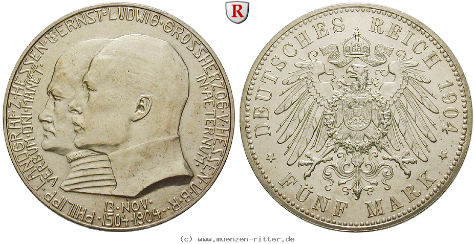 Klicken Sie auf das Bild um es auf Ihrem Rechner zu speichern deutsches-kaiserreich-ernst-ludwig-5-mark/52727.jpg