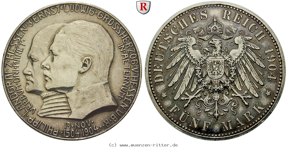 Klicken Sie auf das Bild um es auf Ihrem Rechner zu speichern deutsches-kaiserreich-ernst-ludwig-5-mark/58714.jpg