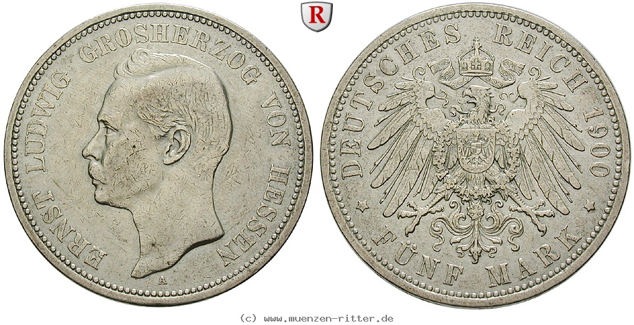 Klicken Sie auf das Bild um es auf Ihrem Rechner zu speichern deutsches-kaiserreich-ernst-ludwig-5-mark/71001.jpg