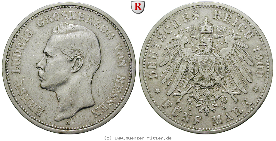 Klicken Sie auf das Bild um es auf Ihrem Rechner zu speichern deutsches-kaiserreich-ernst-ludwig-5-mark/84827.jpg