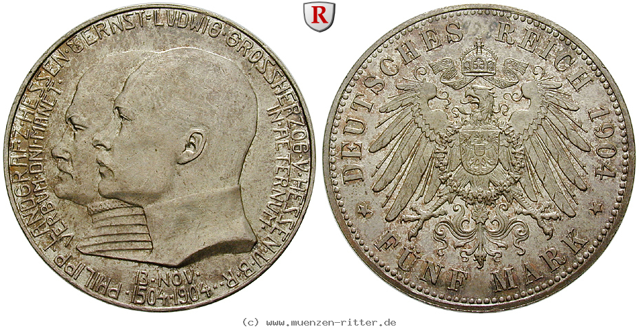 Klicken Sie auf das Bild um es auf Ihrem Rechner zu speichern deutsches-kaiserreich-ernst-ludwig-5-mark/90448.jpg