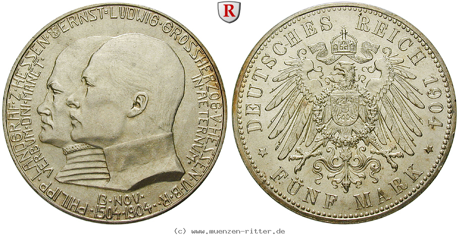 Klicken Sie auf das Bild um es auf Ihrem Rechner zu speichern deutsches-kaiserreich-ernst-ludwig-5-mark/94770.jpg