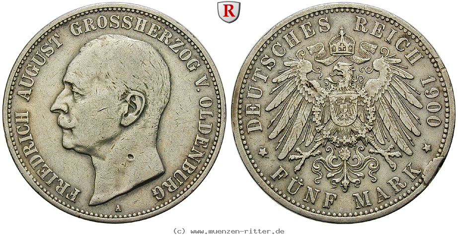 Klicken Sie auf das Bild um es auf Ihrem Rechner zu speichern deutsches-kaiserreich-friedrich-august-5-mark/102810.jpg