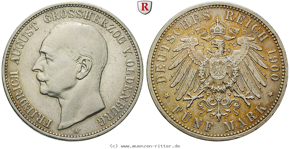 Klicken Sie auf das Bild um es auf Ihrem Rechner zu speichern deutsches-kaiserreich-friedrich-august-5-mark/16603.jpg